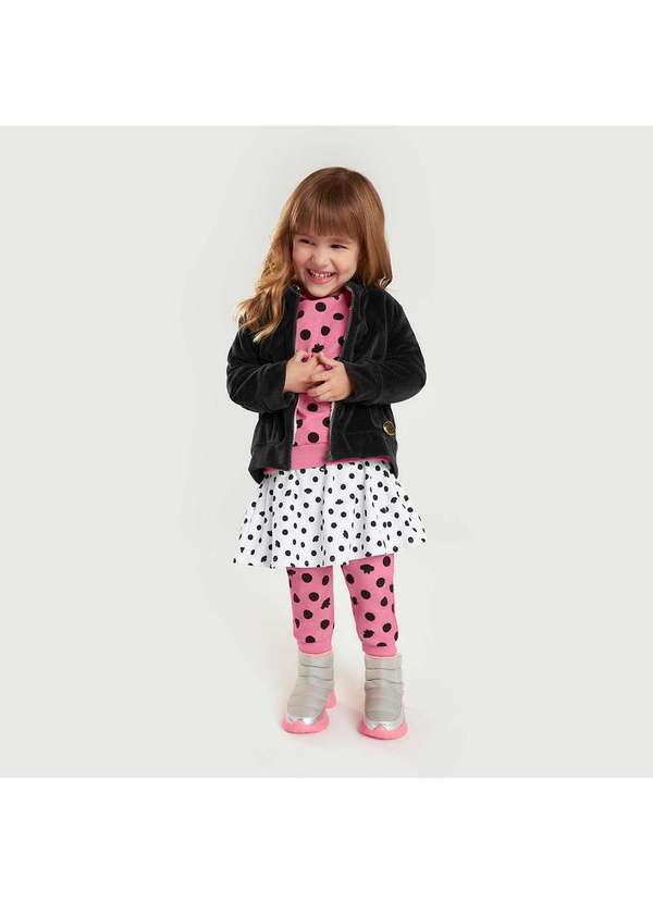 Lilica - Jaqueta Aveludada Bebe Love Lilica Preto 3