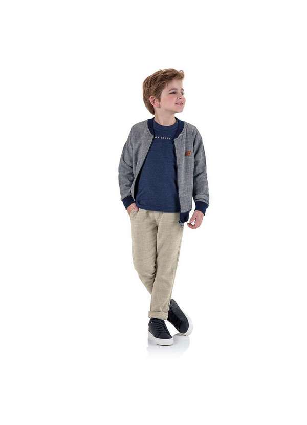 Marisol - Jaqueta Linho Infantil Masculina Marisol Azul 2