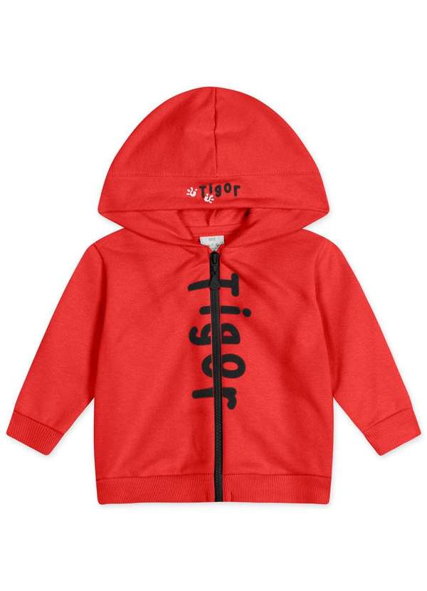 Tigor - Jaqueta Moletom Bebe Antiviral Tigor Vermelho