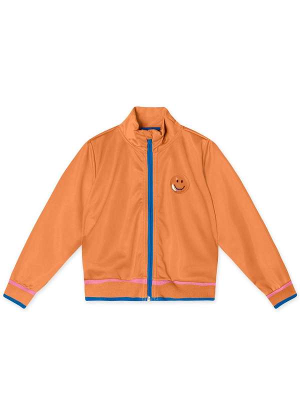 Marisol - Jaqueta Moletom Infantil Feminina Marisol Laranja