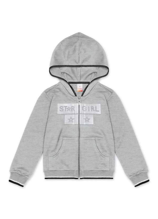 Marisol - Jaqueta Moletom Infantil Menina Marisol Cinza