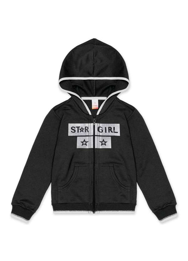 Marisol - Jaqueta Moletom Infantil Menina Marisol Preto