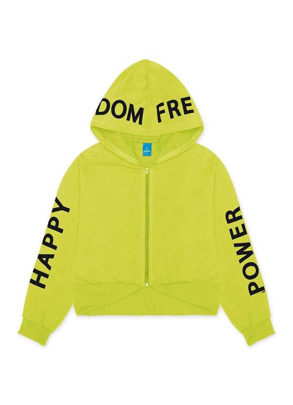 Hapier - Jaqueta Moletom Juvenil Menina Hapier Verde