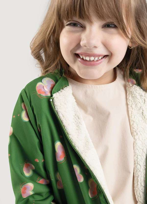 Lilica Ripilica Jaqueta Pelinhos Infantil Feminina Lilica Ripilica Verde