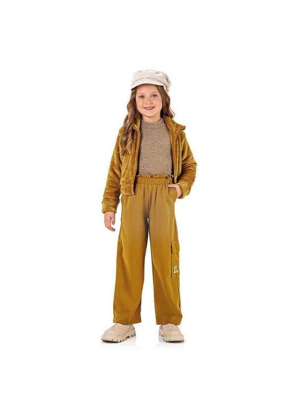 Marisol - Jaqueta Peluciada Infantil Feminina Marisol Marrom 2