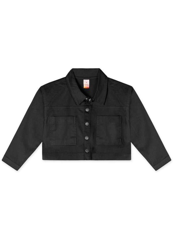 Marisol - Jaqueta Sarja Infantil Feminina Marisol Preto