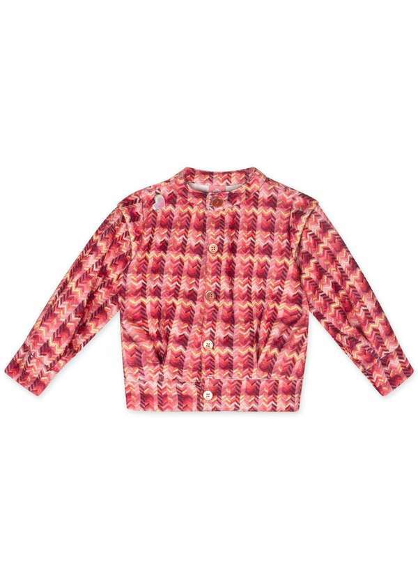 Lilica Ripilica - Jaqueta Tweed Alfaiataria Bebe Feminina Lilica Ripilica Rosa