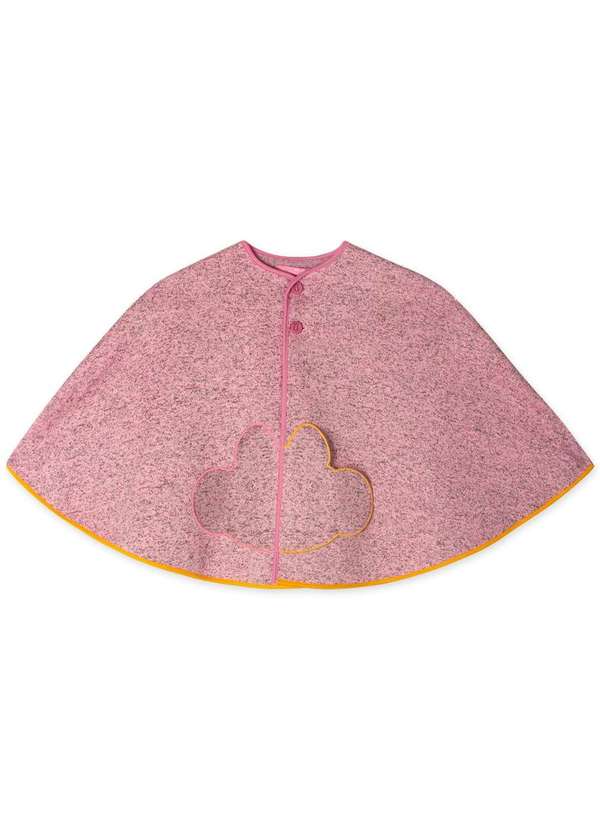 Lilica Ripilica - Poncho Tricot Infantil Feminino Lilica Ripilica Rosa