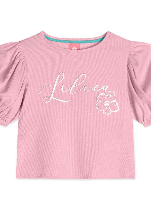 Lilica Ripilica - Conjunto Aquarela Curto Infantil Feminino Lilica Rosa 2