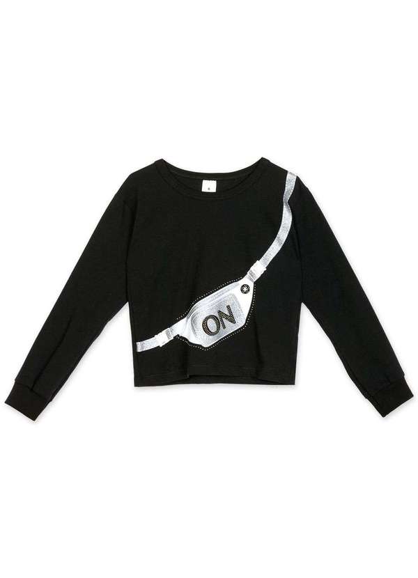 Marisol - Conjunto Blusa e Calca Moletom Infantil Menina Marisol Preto 3