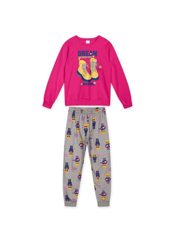 Marisol Play - Conjunto Blusao e Calca Moletom Infantil Marisol Play Rosa