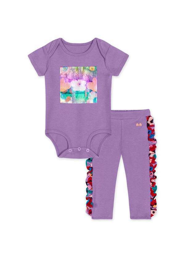 Lilica Ripilica - Conjunto Curto Antiviral Bebe Feminino Lilica Roxo