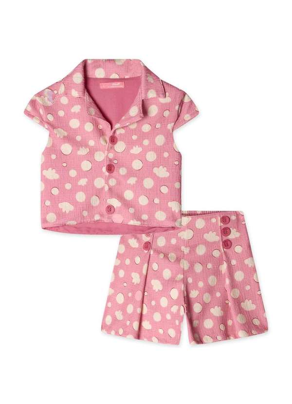 Lilica Ripilica - Conjunto Curto Infantil Feminino Lilica Ripilica Rosa 1