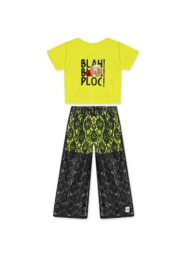 Marisol - Conjunto Curto Infantil Feminino Marisol Amarelo