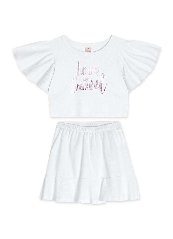Marisol - Conjunto Curto Infantil Feminino Marisol Branco 1