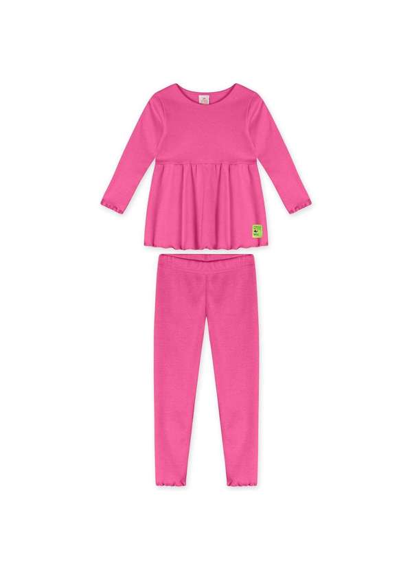 Marisol - Conjunto Longo Bebe Feminino Marisol Rosa