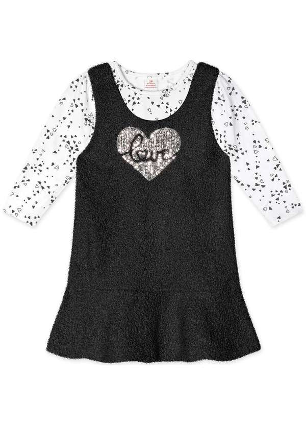 Marisol - Conjunto Longo com Salopete Infantil Feminino Marisol Branco