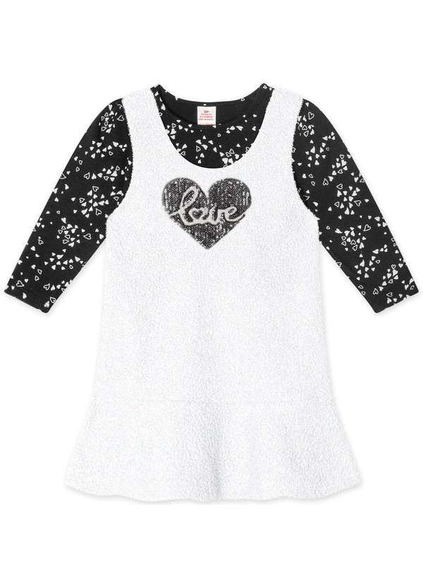 Marisol - Conjunto Longo com Salopete Infantil Feminino Marisol Preto