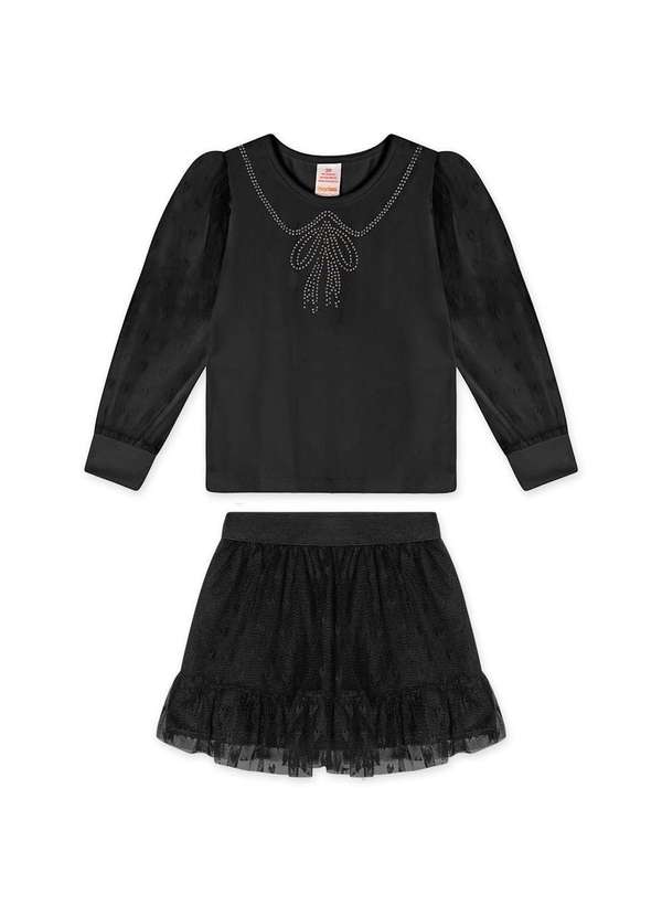 Marisol - Conjunto Longo Infantil Feminino Marisol Preto