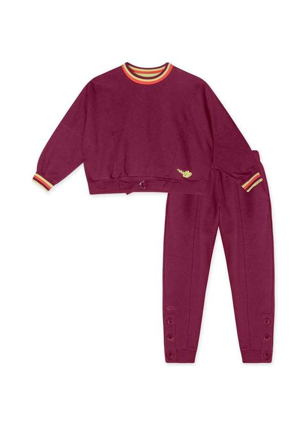 Lilica Ripilica - Conjunto Longo Moletom Infantil Feminino Lilica Ripilica Vermelho 1