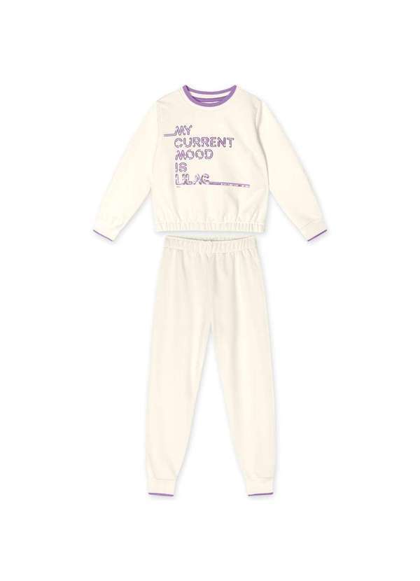 Marisol - Conjunto Longo Moletom Infantil Feminino Marisol Bege
