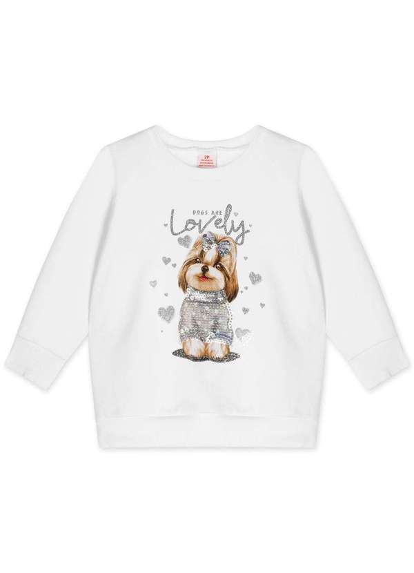 Marisol - Conjunto Longo Moletom Infantil Feminino Marisol Branco 2