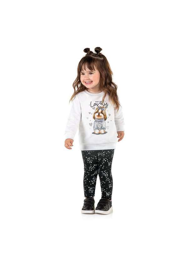 Marisol - Conjunto Longo Moletom Infantil Feminino Marisol Branco 4
