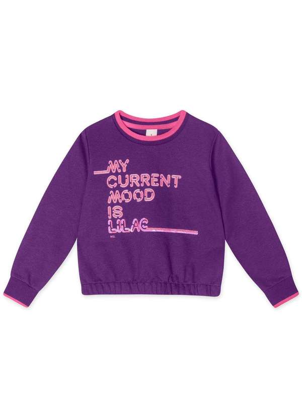 Marisol - Conjunto Longo Moletom Infantil Feminino Marisol Roxo 2
