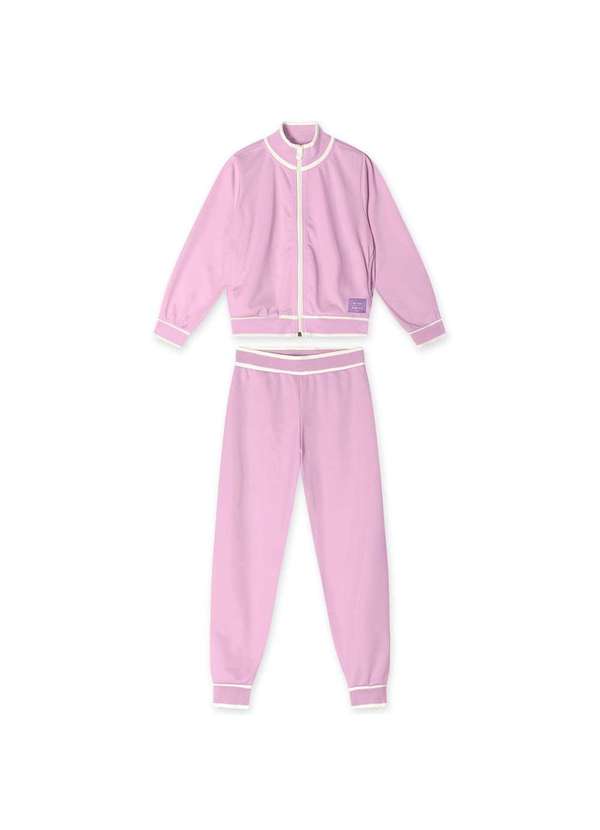 Marisol - Conjunto Longo Moletom Infantil Feminino Marisol Roxo