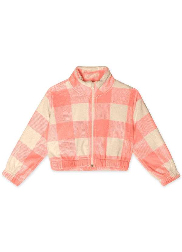 Marisol - Conjunto Longo Xadrez Pelucia Infantil Feminino Marisol Laranja 2