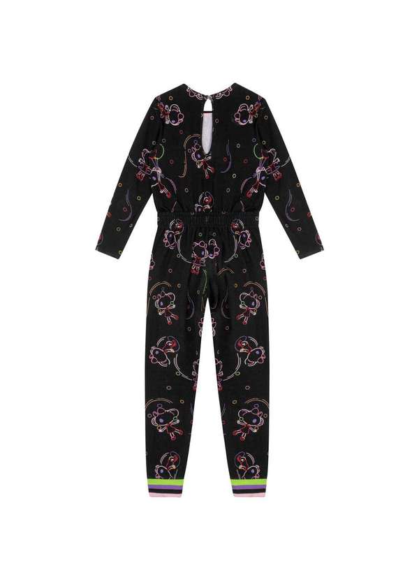 Lilica - Macacao Infantil Manga Longa Lilica Preto 2