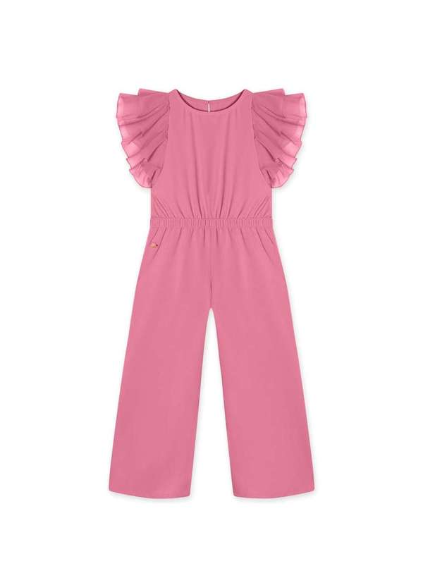 Lilica Ripilica - Macacao Manga Curta Infantil Feminino Lilica Ripilica Rosa