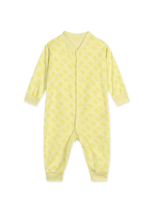 Match - Macacao Bebe Unissex Manga Longa Match Amarelo