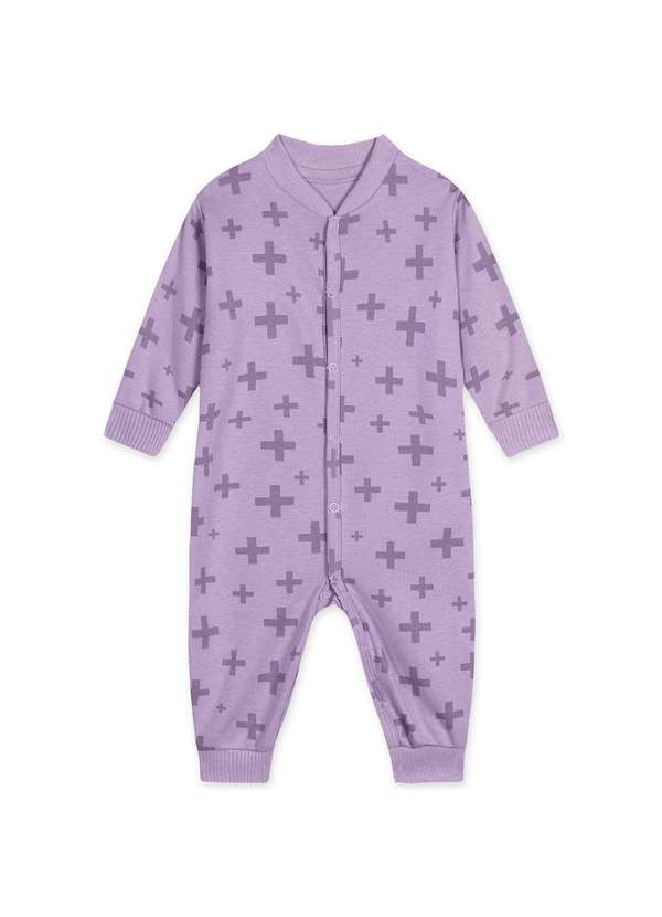 Match - Macacao Bebe Unissex Manga Longa Match Roxo