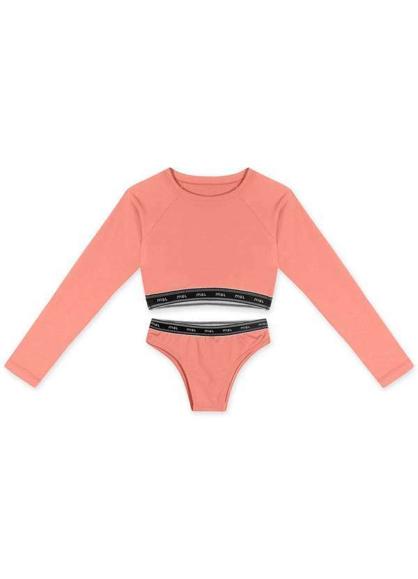 Marisol - Biquini com Protecao Solar Manga Longa Feminino Marisol Laranja