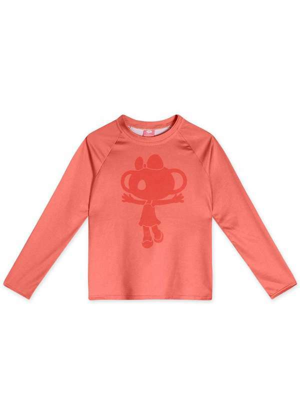 Lilica Ripilica - Blusa Protecao Solar Manga Longa Infantil Feminina Lilica Laranja