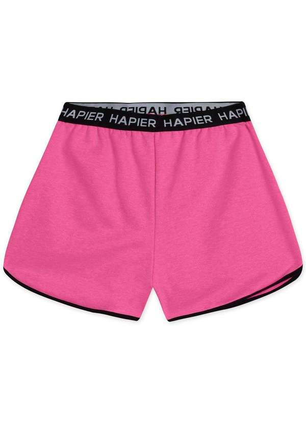 Hapier - Conjunto Regata e Short Moletom Juvenil Hapier Rosa