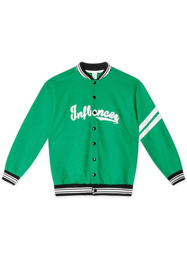 Hapier - Jaqueta College Moletom Juvenil Feminina Hapier Verde