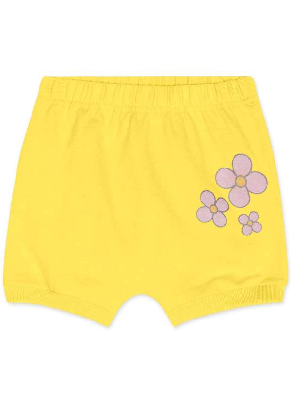 Lilica Ripilica - Short Antiviral Bebe Feminino Lilica Amarelo