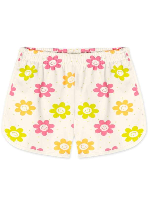 Marisol - Short Antiviral Infantil Feminino Marisol Bege