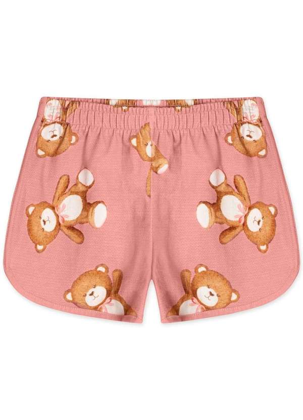 Marisol - Short Antiviral Infantil Feminino Marisol Rosa