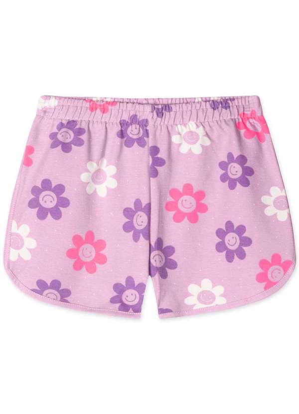 Marisol - Short Antiviral Infantil Feminino Marisol Roxo