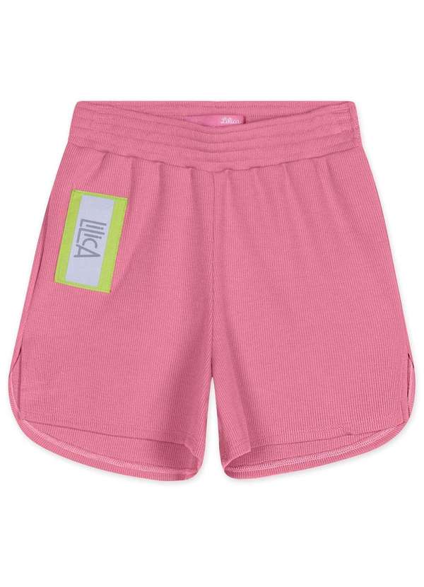 Lilica Ripilica - Short Canelado Infantil Feminino Lilica Rosa
