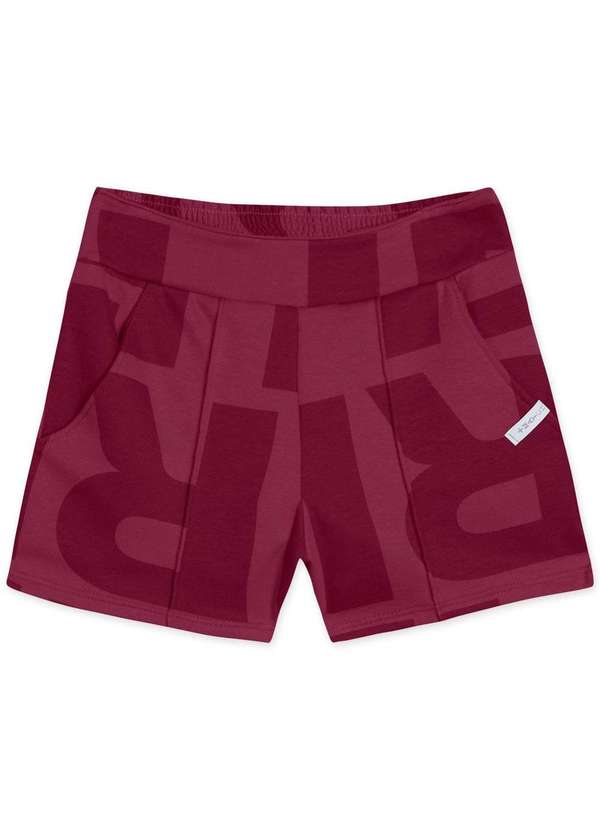 Match - Short Infantil Menina Match Vermelho