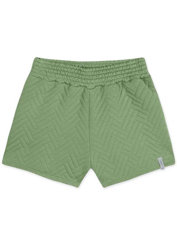 Match - Short Infantil Menina Matelasse Match Verde