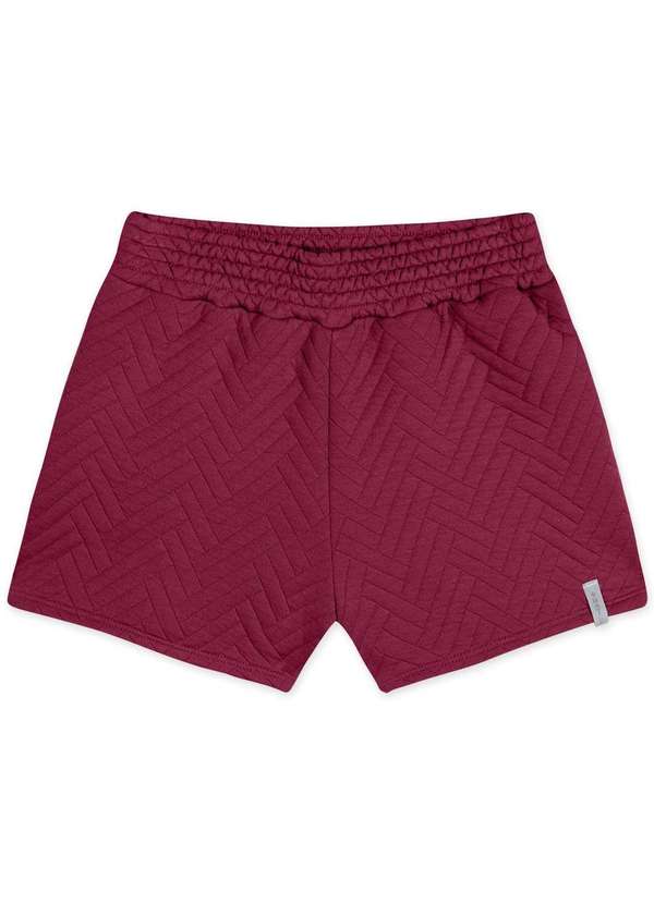 Match - Short Infantil Menina Matelasse Match Vermelho
