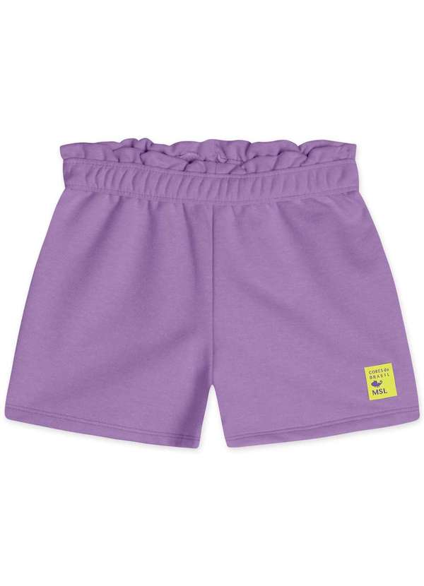 Marisol - Short Moletom com Aroma Infantil Feminino Marisol Roxo
