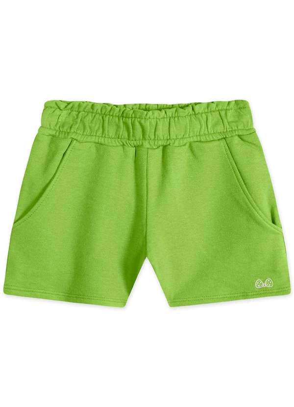 Lilica - Short Moletom Infantil Aromatica Lilica Verde