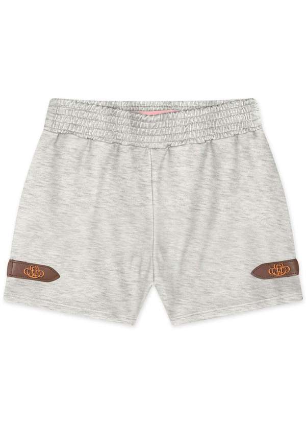 Lilica - Short Moletom Infantil Lilica Cinza