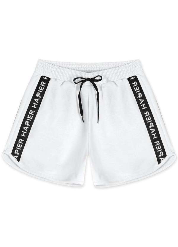 Hapier - Short Moletom Juvenil Feminino Hapier Branco